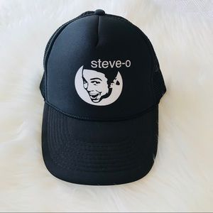Steve-O Trucker SnapBack Hat Black